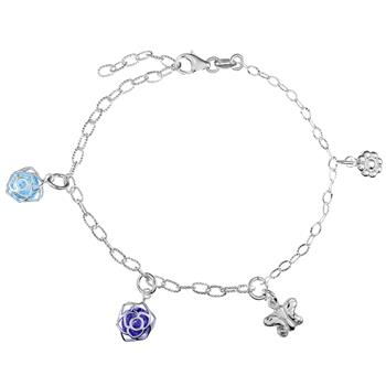 M575 Blue Flower Bracelet