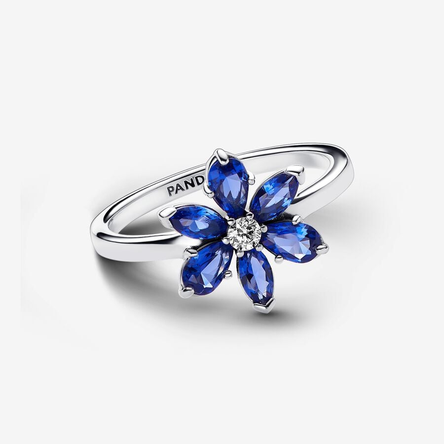 R879 Blue Flower Ring