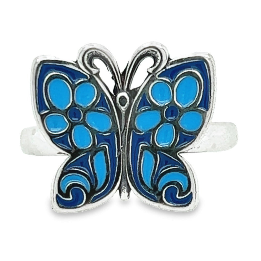 R339 Anillo Mariposa Azul