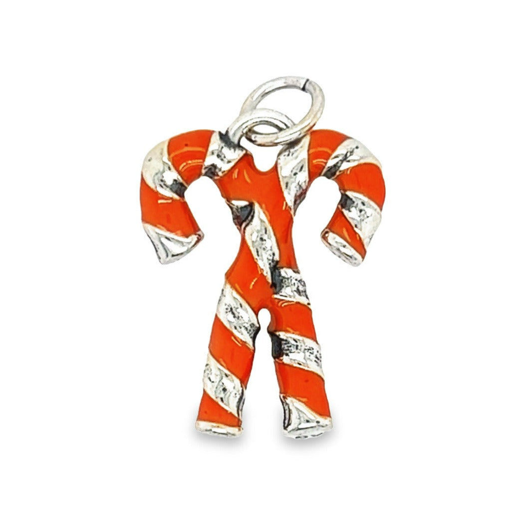 D1341 Orange Candy Cane Pendant