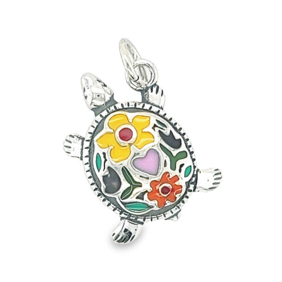 D1399 Yellow Colorful Turtle Pendant