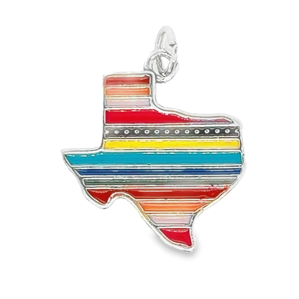 D1227 Colorful Texas Map Pendant