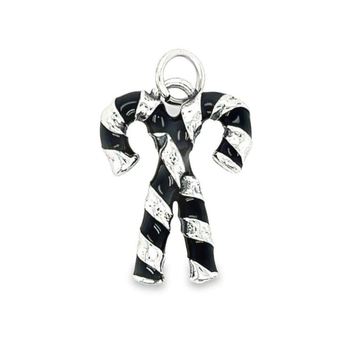 D1333 Black Candy Cane Pendant