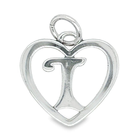 D746 Letter I Heart Pendant