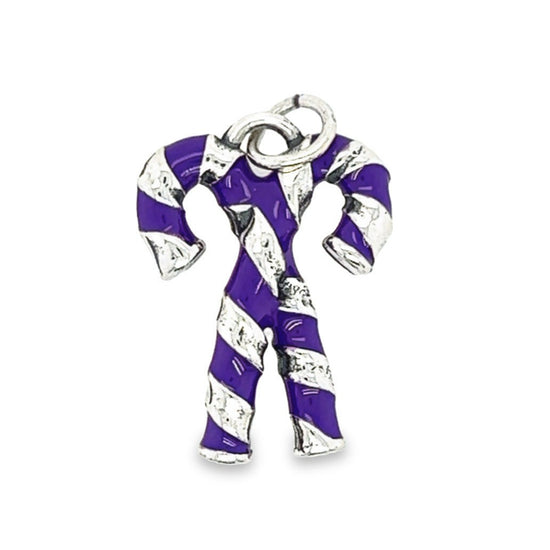 D1338 Purple Candy Cane Pendant