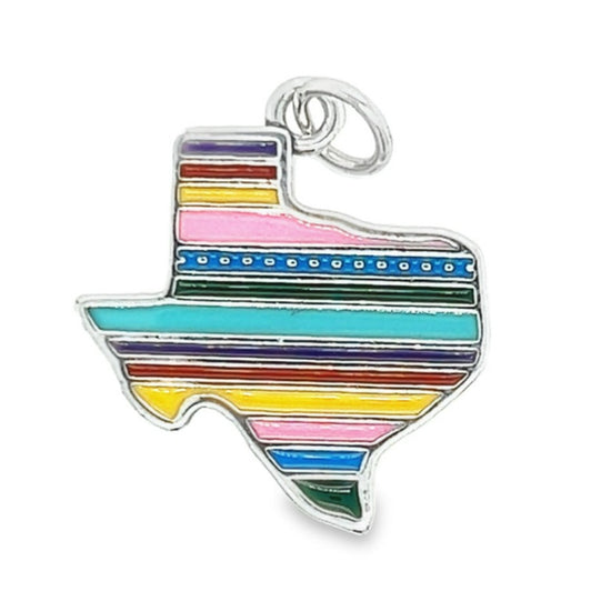 D1230 Colorful Texas Map Pendant