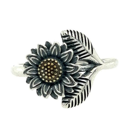 R498 Anillo Vintage Girasol