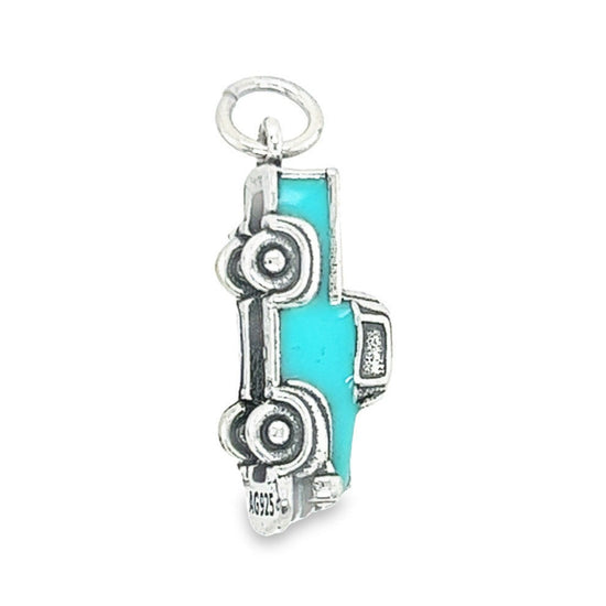 D1297 Turquoise Truck Pendant