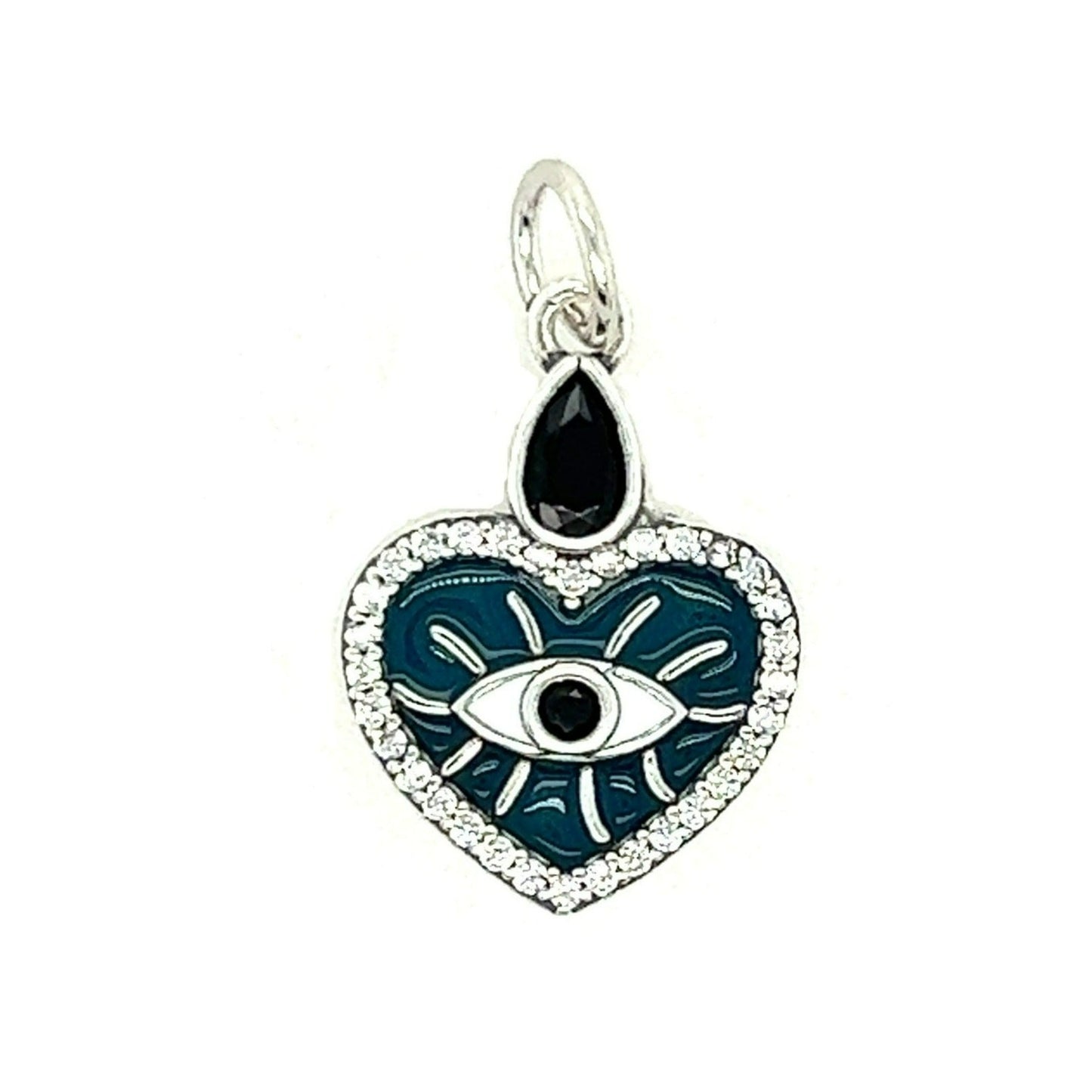 D1183 Turquoise Heart Eye Pendant