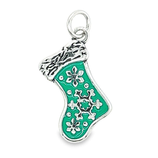 D1310 Medium Green Stocking Pendant