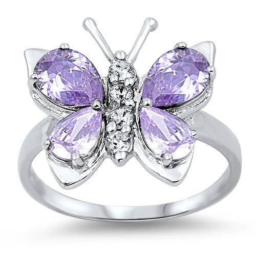 R712 Anillo Mariposa Morado