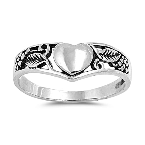 Anillo R9 Corazón Y Hojas