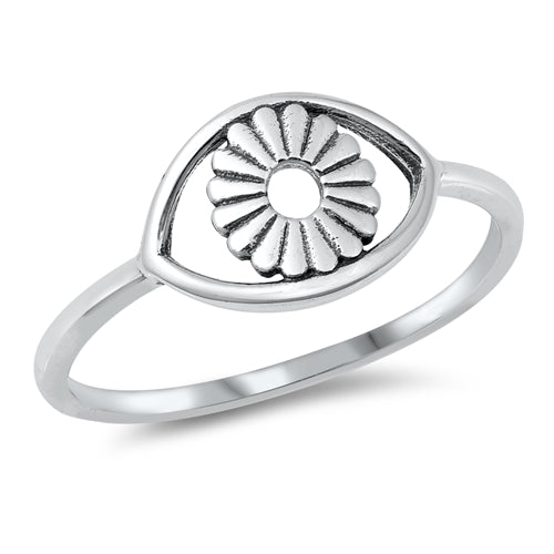 R218 Anillo Ojo Y Flor