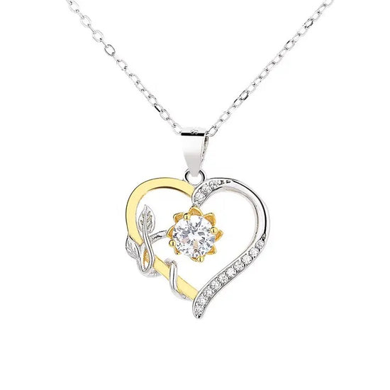 D1475 Heart And Flower Pendant