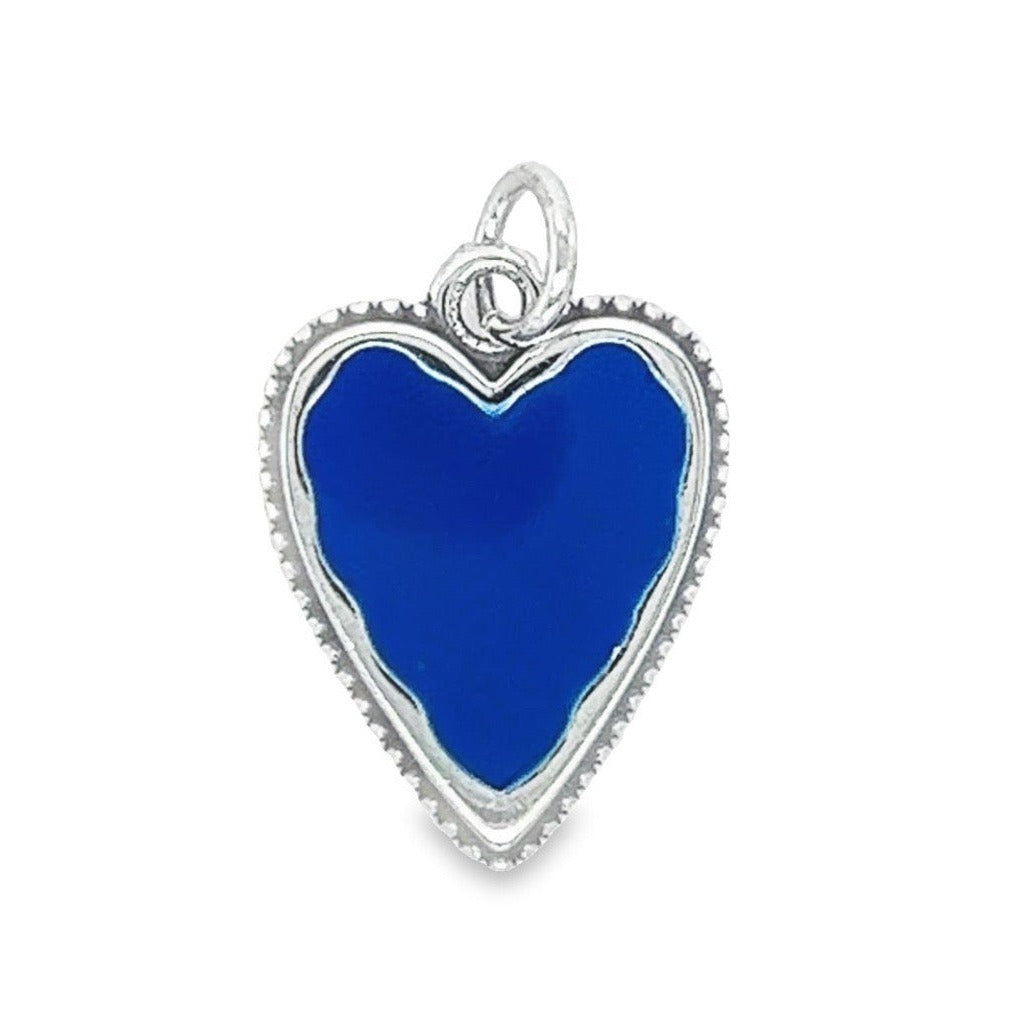 D1130 Colgante de corazón azul