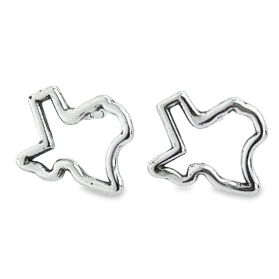 A542 Texas Map Post Earrings