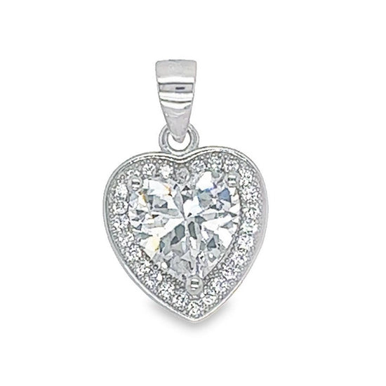 D952 Heart CZ Pendant