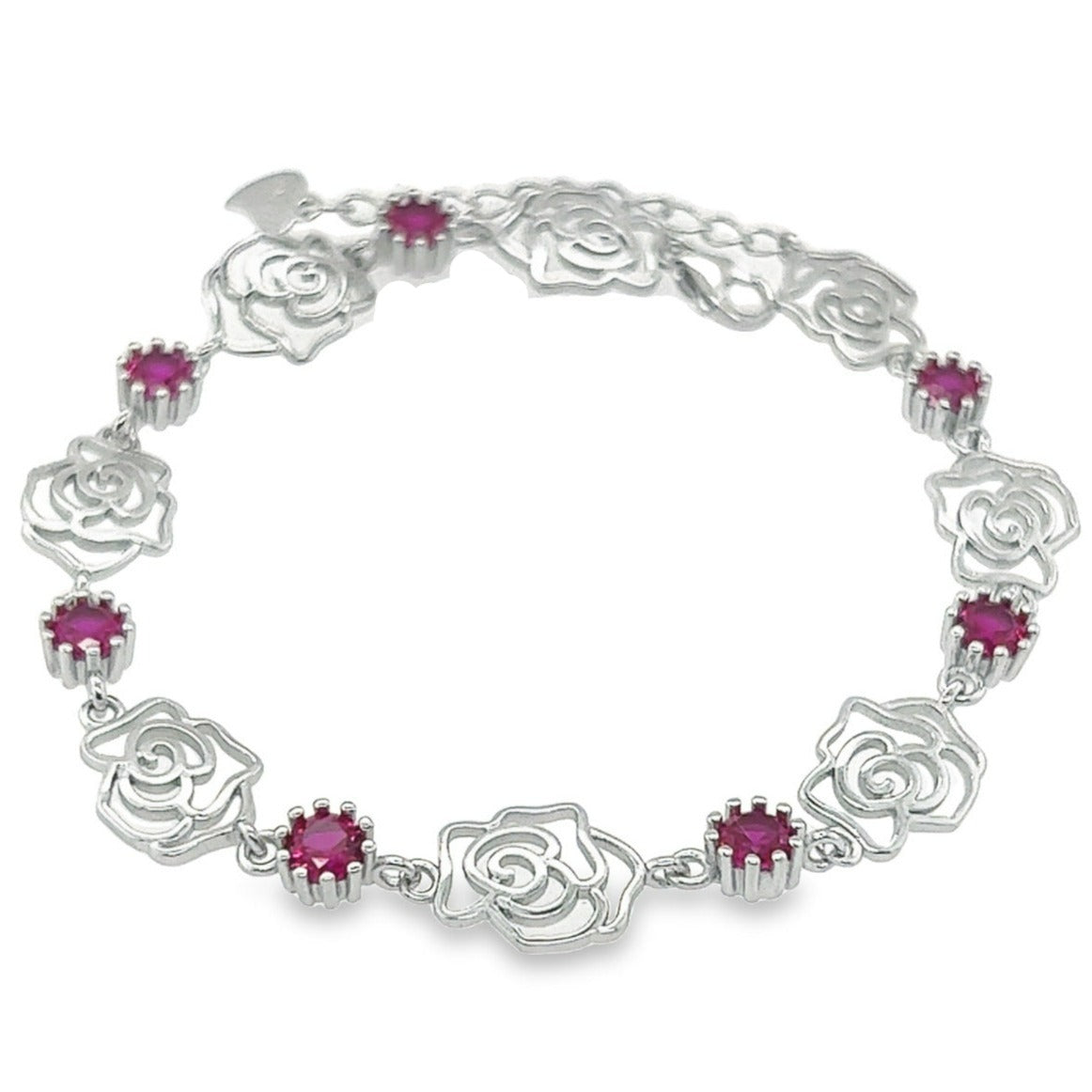 M49 Flower CZ Violet Bracelet