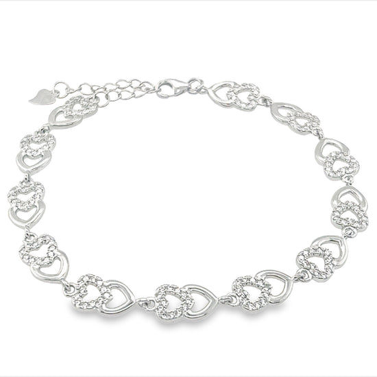 M29 Heart CZ Bracelet