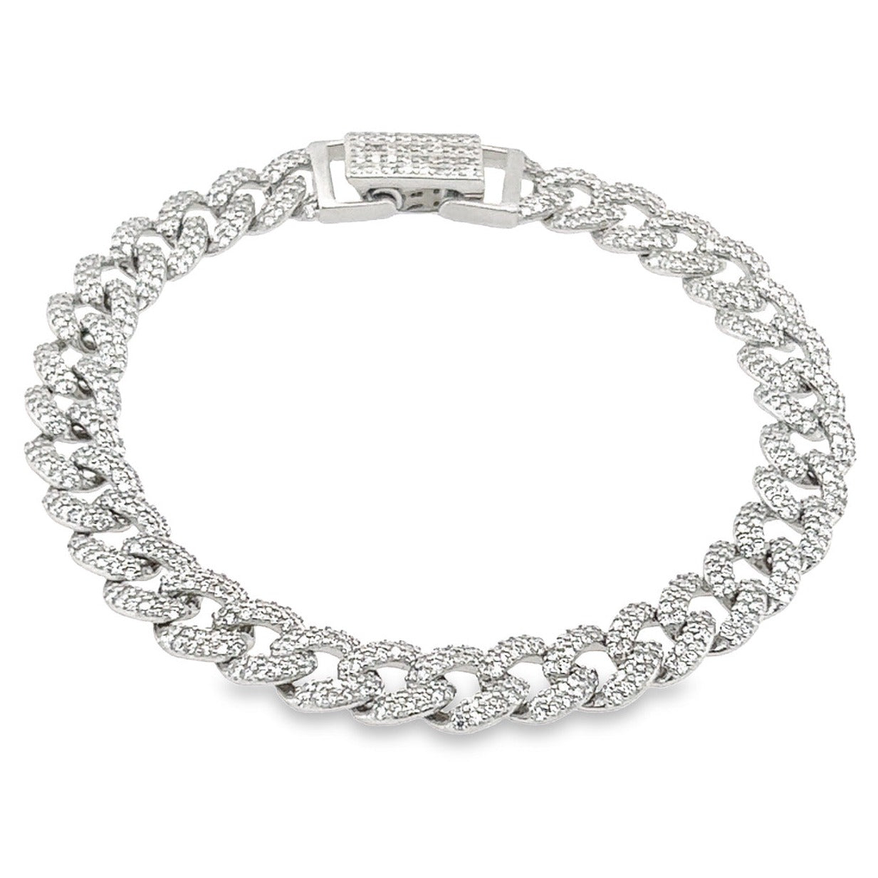 M36 Microdiamond Monaco Cuban Link Bracelet 7.5mm