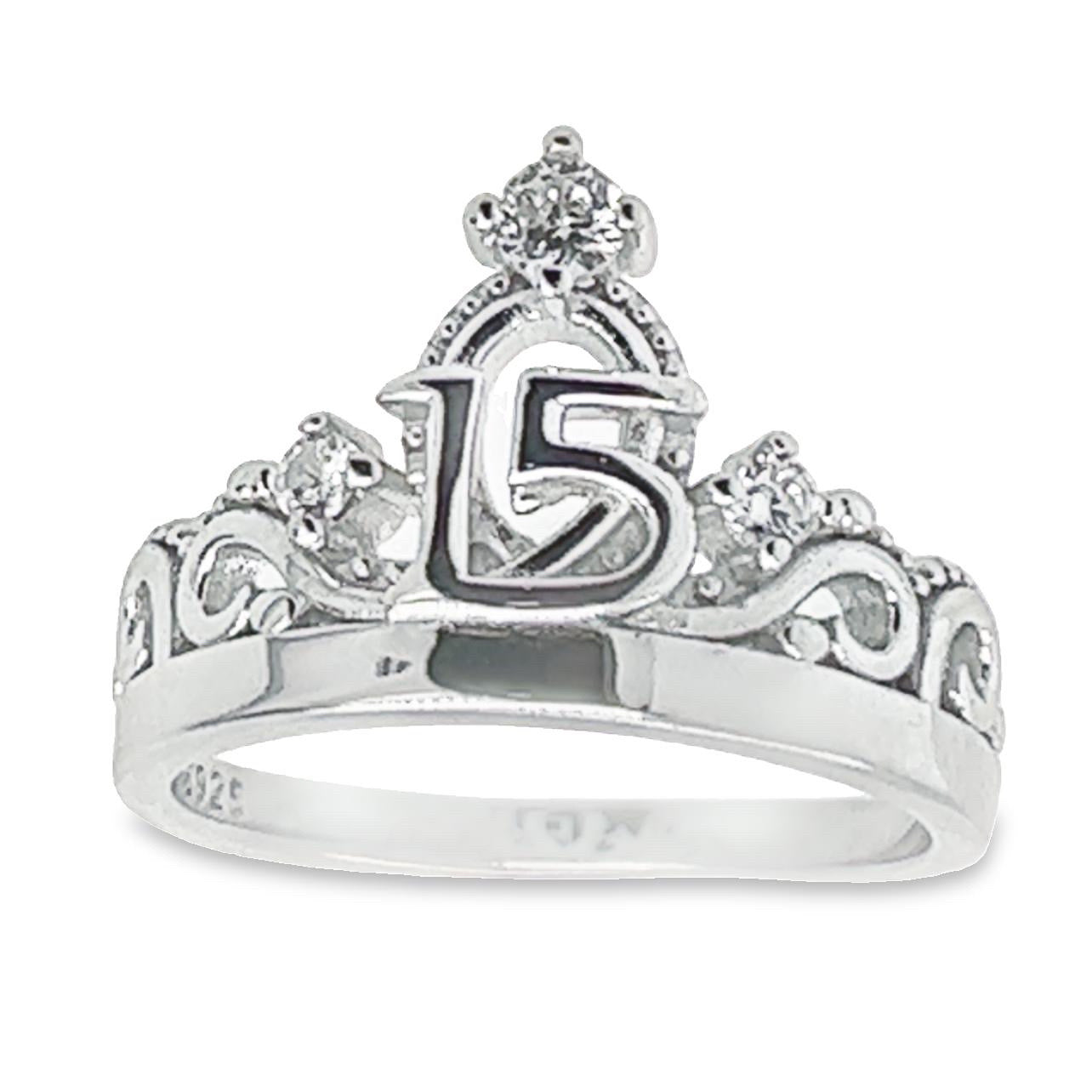 R516 Anillo Corona Quinceañera