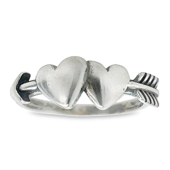 Anillo de corazón con flecha R7