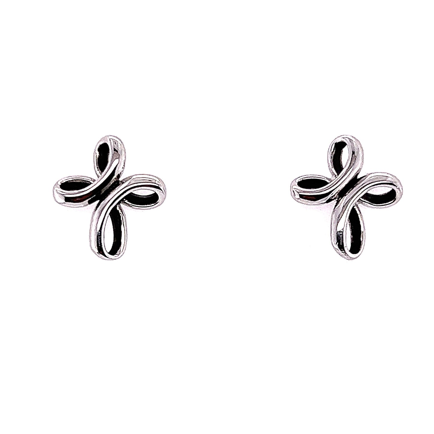 A361 Infinity Cross Earrings