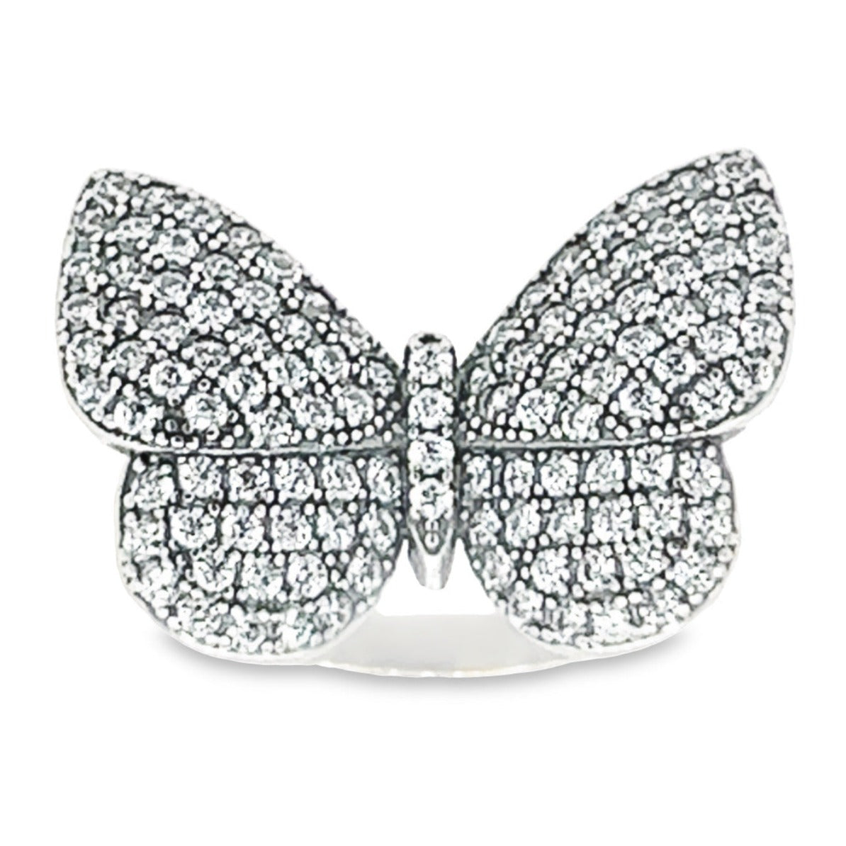 R327 Anillo con pavé de mariposa CZ