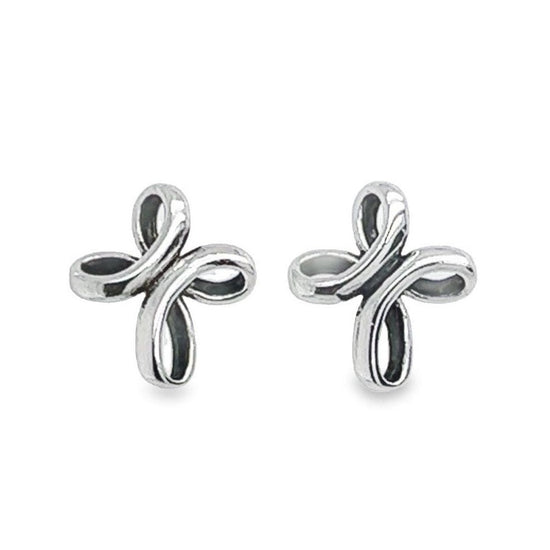 A361 Infinity Cross Earrings