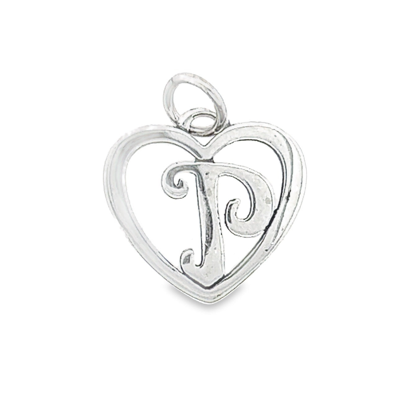 D750 Letter P Heart Pendant