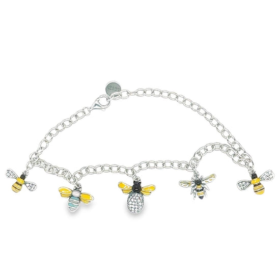 Pulsera con dije de abeja M127