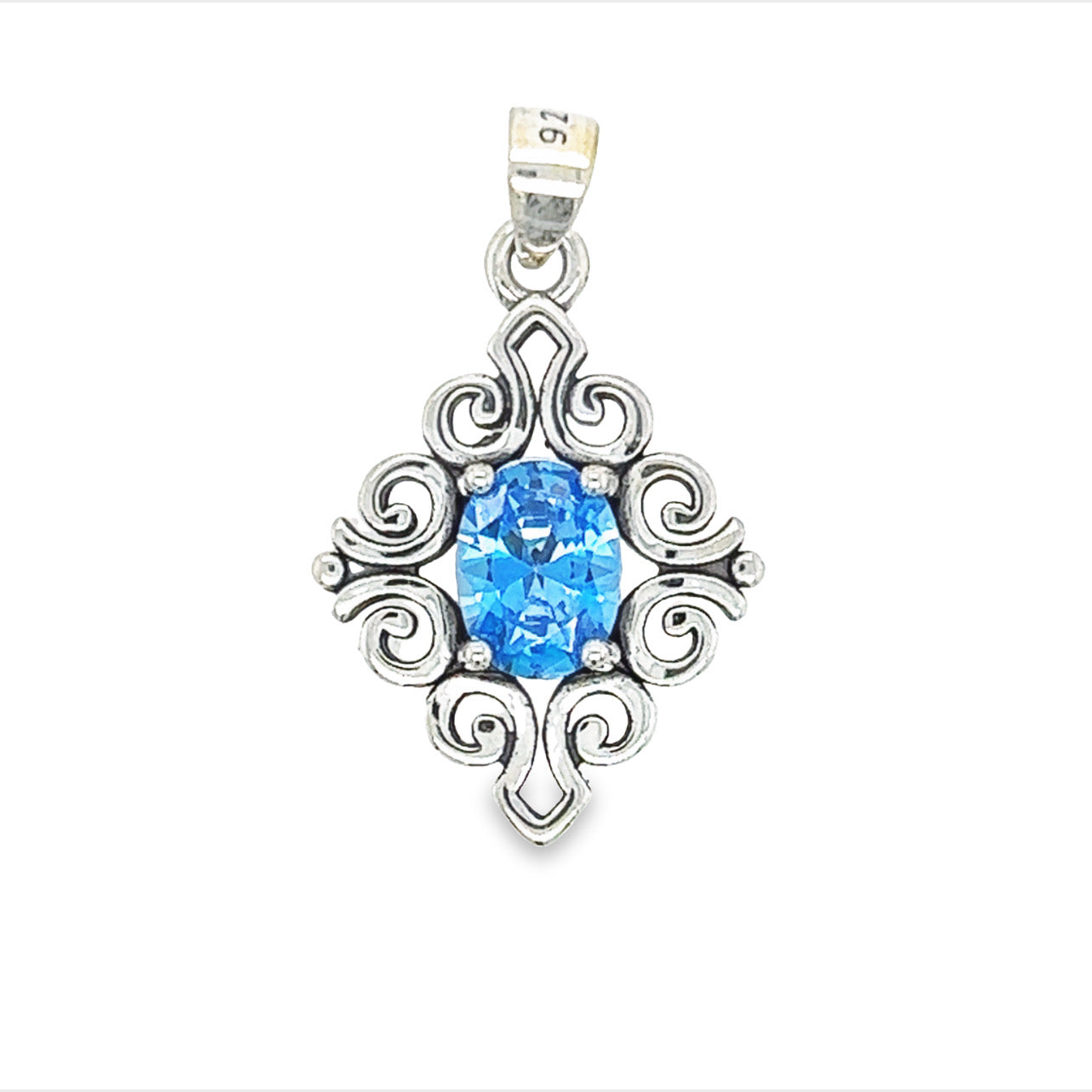 D999 Blue Stone Elegant Design Pendant