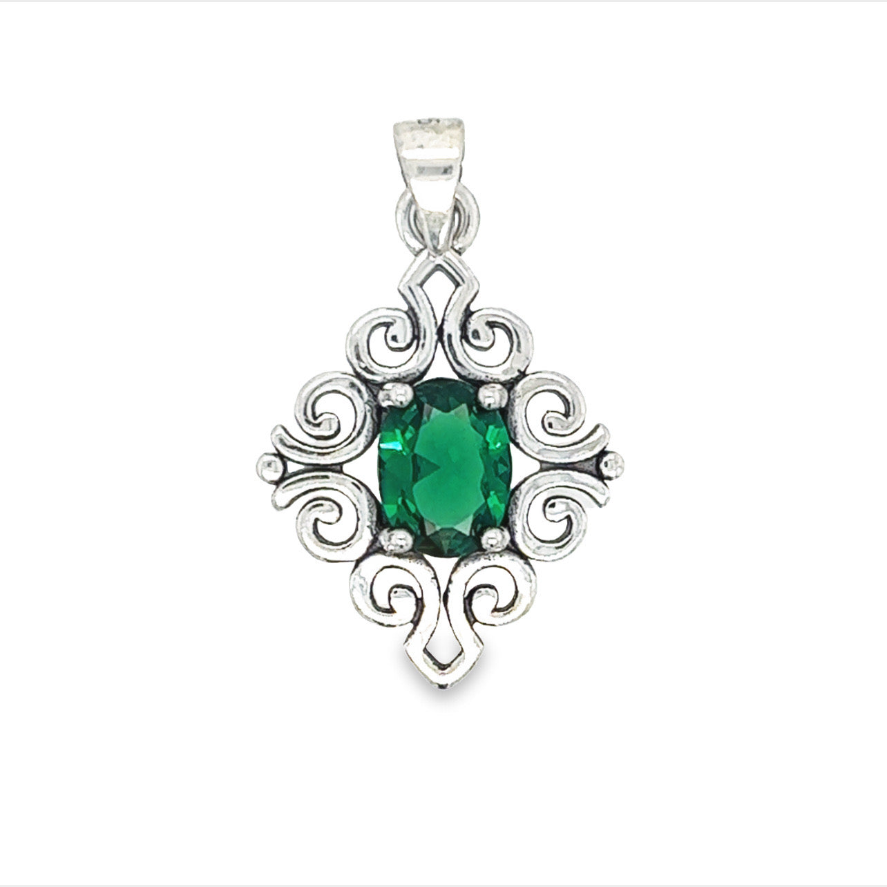 D1001 Green Stone Elegant Design Pendant