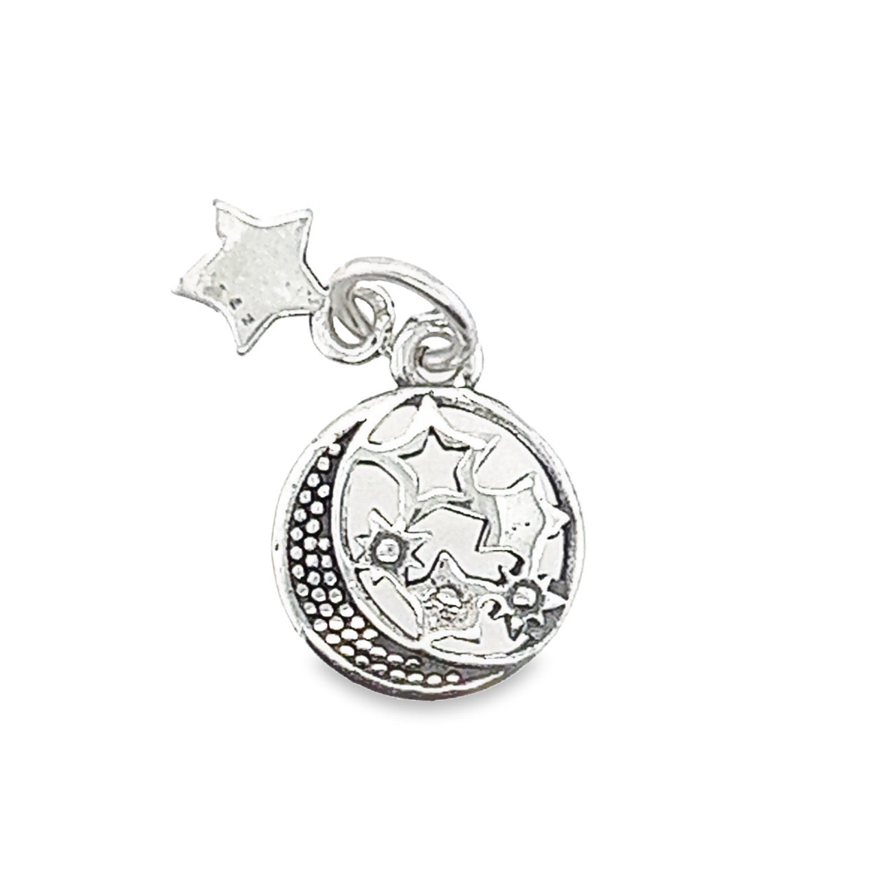 D418 Colgante talla luna y estrellas