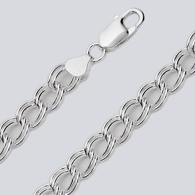 M109 Double Link Curb Chain Bracelet 7mm